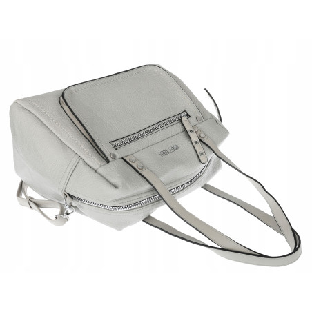 Elegancka torebka damska SWEET YEARS A4 eko skóra pasek 4104 Szara