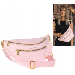 Torebka Damska Listonoszka nerka włoskiej marki Enrico Coveri EC2151 Różowa