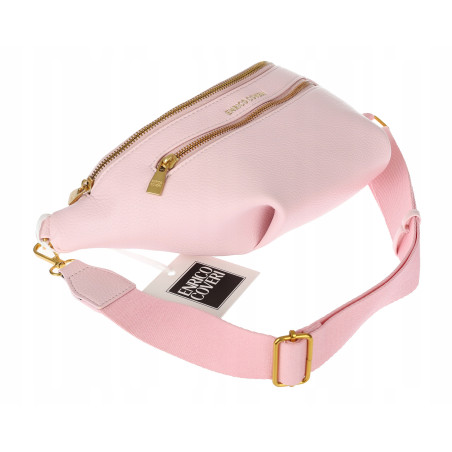 Torebka Damska Listonoszka nerka włoskiej marki Enrico Coveri EC2151 Różowa