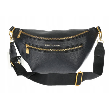 Torebka Damska nerka Listonoszka włoskiej marki Enrico Coveri EC2151 Czarna
