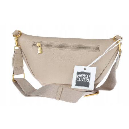 Torebka Damska nerka Listonoszka włoskiej marki Enrico Coveri EC2151 Beżowa