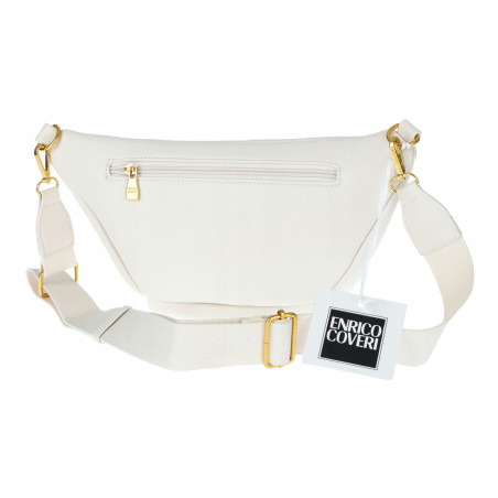 Torebka Damska nerka Listonoszka włoskiej marki Enrico Coveri EC2151 Beżowa