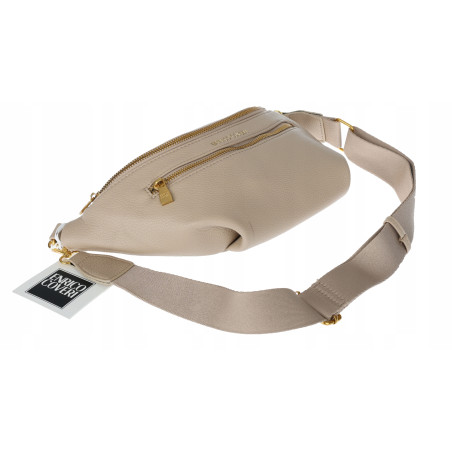 Torebka Damska nerka Listonoszka włoskiej marki Enrico Coveri EC2151 Beżowa