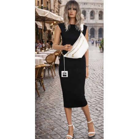 Torebka Damska nerka Listonoszka włoskiej marki Enrico Coveri EC2151 Biała