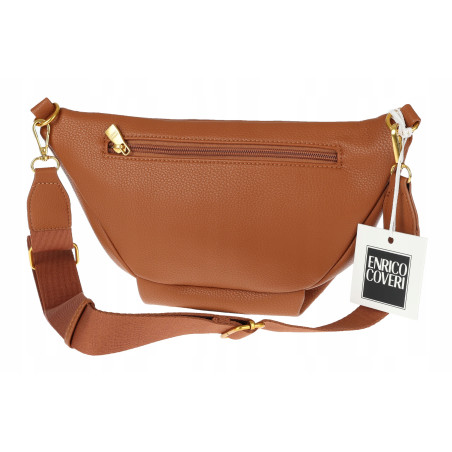 Torebka Damska Listonoszka włoskiej marki Enrico Coveri EC2151 Brązowa