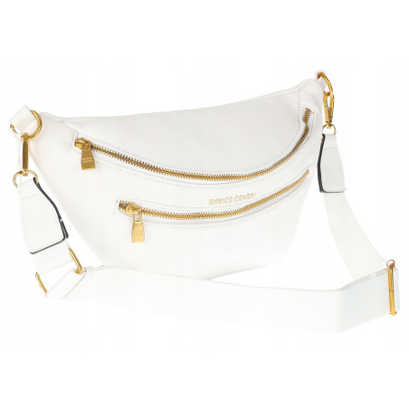 Torebka Damska nerka Listonoszka włoskiej marki Enrico Coveri EC2151 Biała