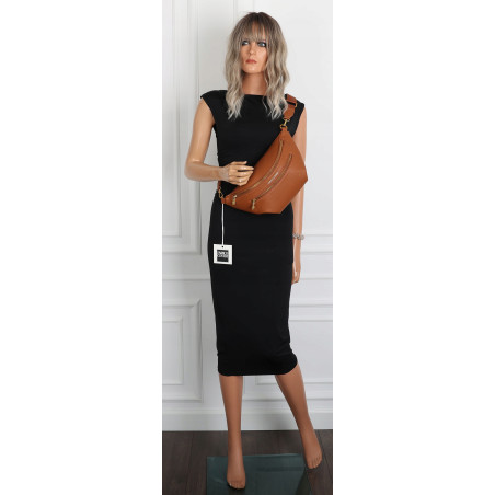 Torebka Damska Listonoszka włoskiej marki Enrico Coveri EC2151 Brązowa