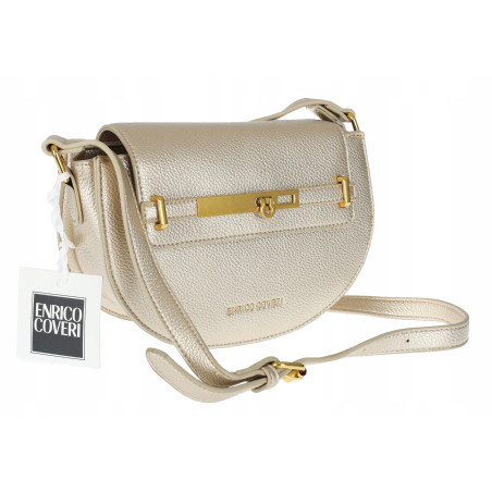 Torebka damska Pojemna Mała Listonoszka Miejska na Ramię EC3223 Złota