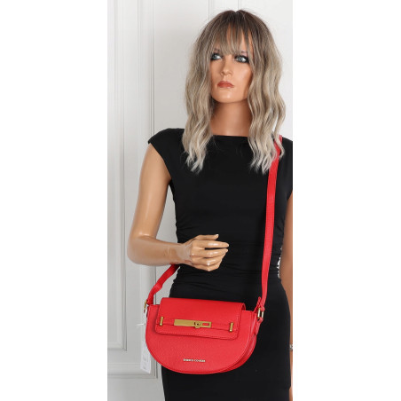 Torebka damska Pojemna Mała Listonoszka Miejska na Ramię EC3223 Czerwona