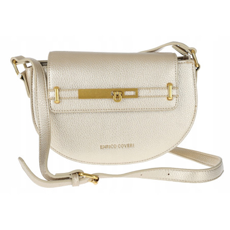 Torebka damska Pojemna Mała Listonoszka Miejska na Ramię EC3223 Złota