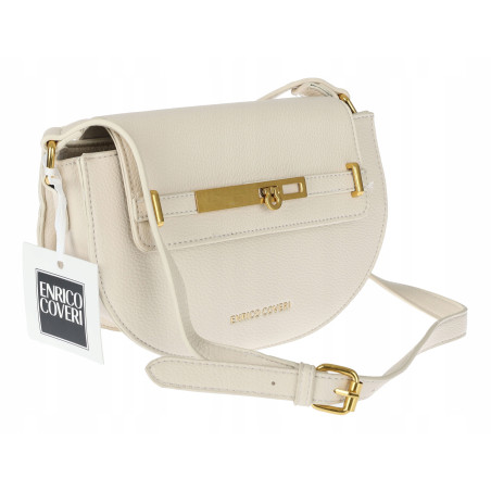 Torebka damska Pojemna Mała Listonoszka Miejska na Ramię EC3223 Beżowa