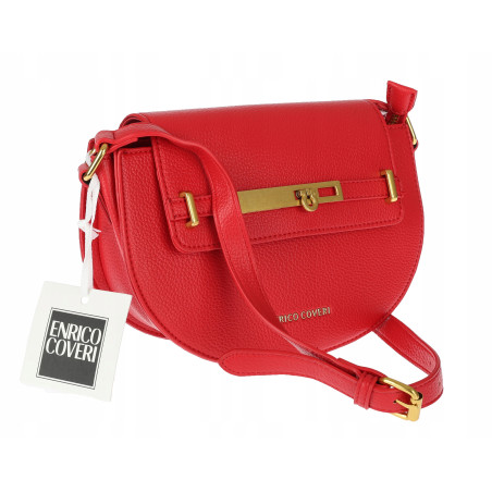 Torebka damska Pojemna Mała Listonoszka Miejska na Ramię EC3223 Czerwona