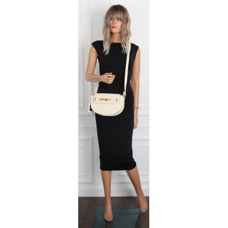 Torebka damska Pojemna Mała Listonoszka Miejska na Ramię EC3223 Beżowa