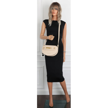 Torebka damska Pojemna Mała Listonoszka Miejska na Ramię EC3223 Beżowa