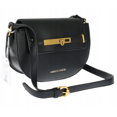 Torebka damska Pojemna Mała Listonoszka Miejska na Ramię EC3223 Czarna