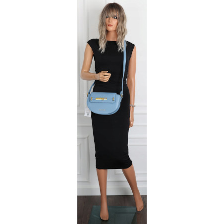 Torebka damska Pojemna Mała Listonoszka Miejska na Ramię EC3223 Niebieska