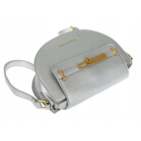 Torebka damska Pojemna Mała Listonoszka Miejska na Ramię EC3223 Srebrna