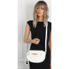 Torebka damska Pojemna Mała Modna Listonoszka Miejska na Ramię EC3223 Biała