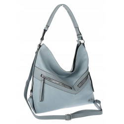 Torebka Damska Shopper WOREK Modna Listonoszka A4 Pojemna 4103 Niebieska