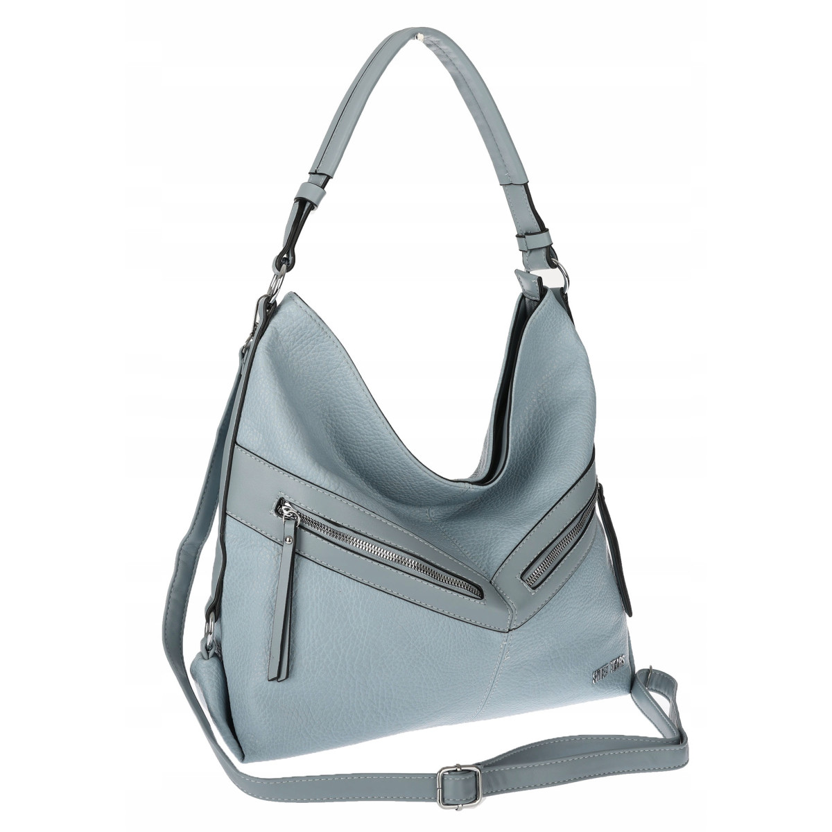 Torebka Damska Shopper WOREK Modna Listonoszka A4 Pojemna 4103 Niebieska