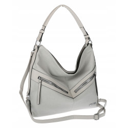 Torebka Damska Shopper WOREK Modna Listonoszka Duża A4 Pojemna 4103 Szara