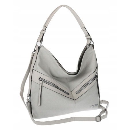 Torebka Damska Shopper WOREK Modna Listonoszka Duża A4 Pojemna 4103 Szara