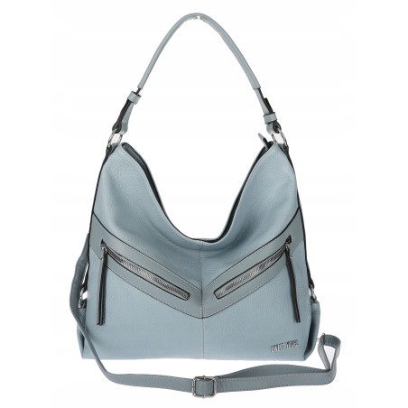 Torebka Damska Shopper WOREK Modna Listonoszka A4 Pojemna 4103 Niebieska