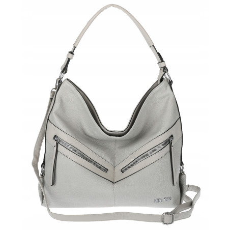 Torebka Damska Shopper WOREK Modna Listonoszka Duża A4 Pojemna 4103 Szara