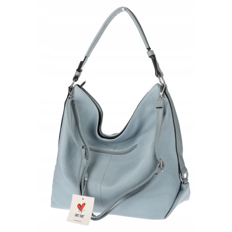 Torebka Damska Shopper WOREK Modna Listonoszka A4 Pojemna 4103 Niebieska