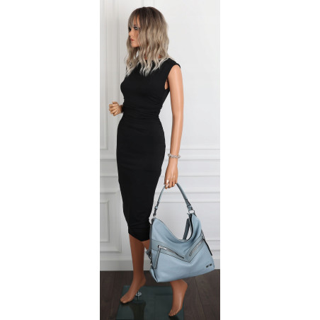 Torebka Damska Shopper WOREK Modna Listonoszka A4 Pojemna 4103 Niebieska