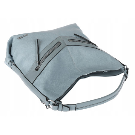 Torebka Damska Shopper WOREK Modna Listonoszka A4 Pojemna 4103 Niebieska