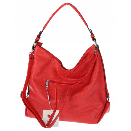 Torebka Damska Shopper WOREK Miejska Listonoszka A4 Duża 4103 Czerwona