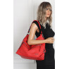 Torebka Damska Shopper WOREK Miejska Listonoszka A4 Duża 4103 Czerwona