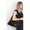 Torebka Damska Shopper WOREK Modna Listonoszka Duża A4 Pojemna 4103 Czarna