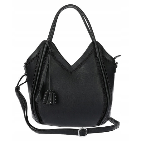 Torebka Damska kuferek shopper elegancka pojemna modna torba MC602 Czarna