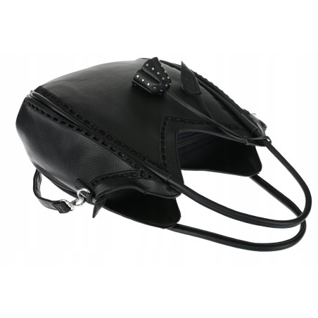 Torebka Damska kuferek shopper elegancka pojemna modna torba MC602 Czarna