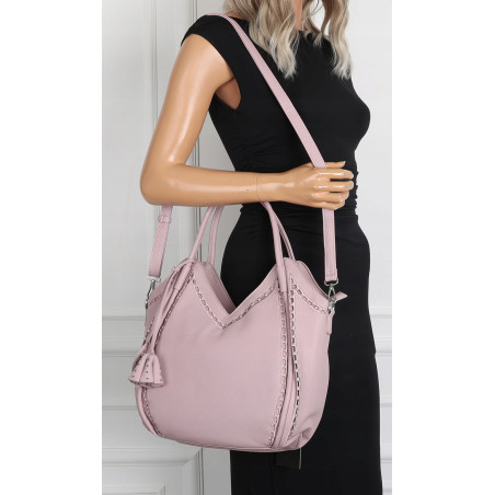 Torebka Damska kuferek shopper elegancka pojemna duża torba MC602 Fioletowa