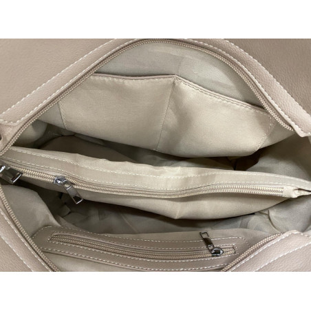 Torebka Damska kuferek shopper elegancka pojemna modna torba MC602 Beżowa