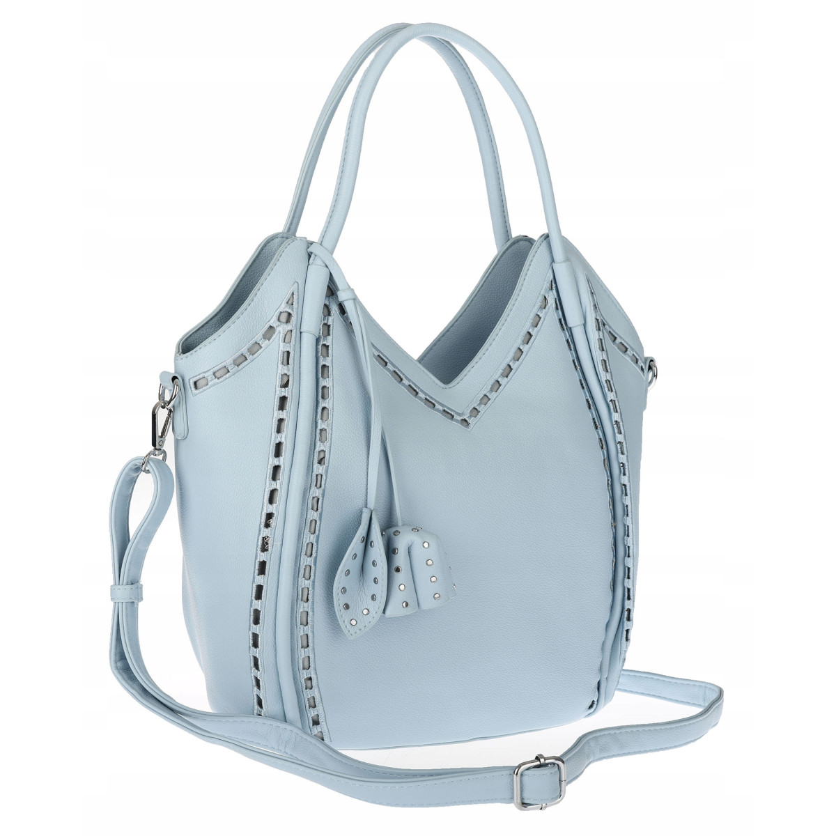 Torebka Damska kuferek shopper elegancka pojemna duża torba MC602 Niebieska