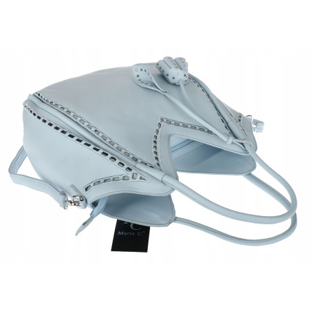 Torebka Damska kuferek shopper elegancka pojemna duża torba MC602 Niebieska