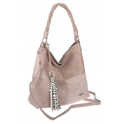 Torebka Damska Listonoszka Shopper Duża A4 Torba na Ramię Worek 0841 Różowa