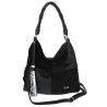 Torebka Damska Listonoszka Shopper Duża A4 Torba na Ramię Worek 0841 Czarna