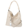 Torebka Damska Listonoszka Shopper Duża A4 Torba na Ramię Worek 0841 Beżowa