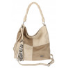 Torebka Damska Listonoszka Shopper Duża A4 Torba na Ramię Worek 0841 Beżowa