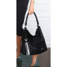 Torebka Damska Listonoszka Shopper Duża A4 Torba na Ramię Worek 0841 Czarna