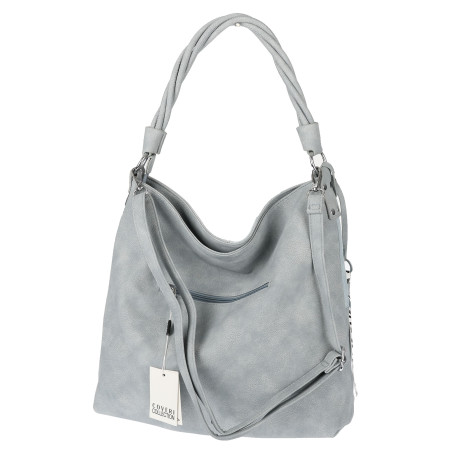 Torebka Damska Listonoszka Shopper Duża Torba na Ramię Worek 0841 Niebieska