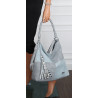 Torebka Damska Listonoszka Shopper Duża Torba na Ramię Worek 0841 Niebieska