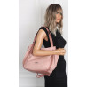 Torebka Damska Listonoszka Modna Duża A4 Torba Shopper Worek 6702 Różowa
