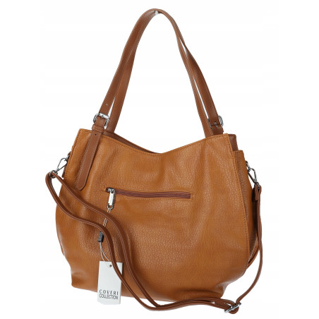 Torebka Damska Listonoszka Modna Duża A4 Torba Shopper Worek 6702 Brązowa