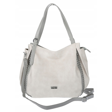 Torebka Damska Listonoszka Modna Duża A4 Torba Shopper Worek 6702 Szara